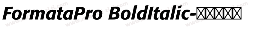 FormataPro BoldItalic字体转换